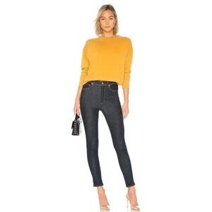 AGOLDE Roxanne Super High Rise Skinny Denim Jeans Dark Blue